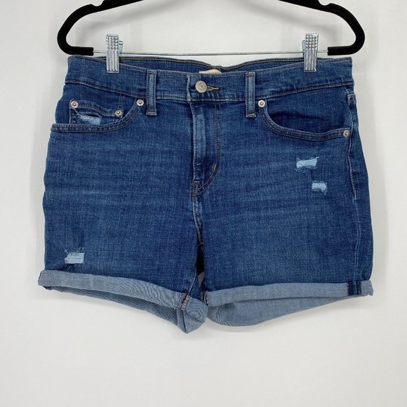 Levi's Shorts Levis Mid Length Jean Short Womens Size 29 Stretch